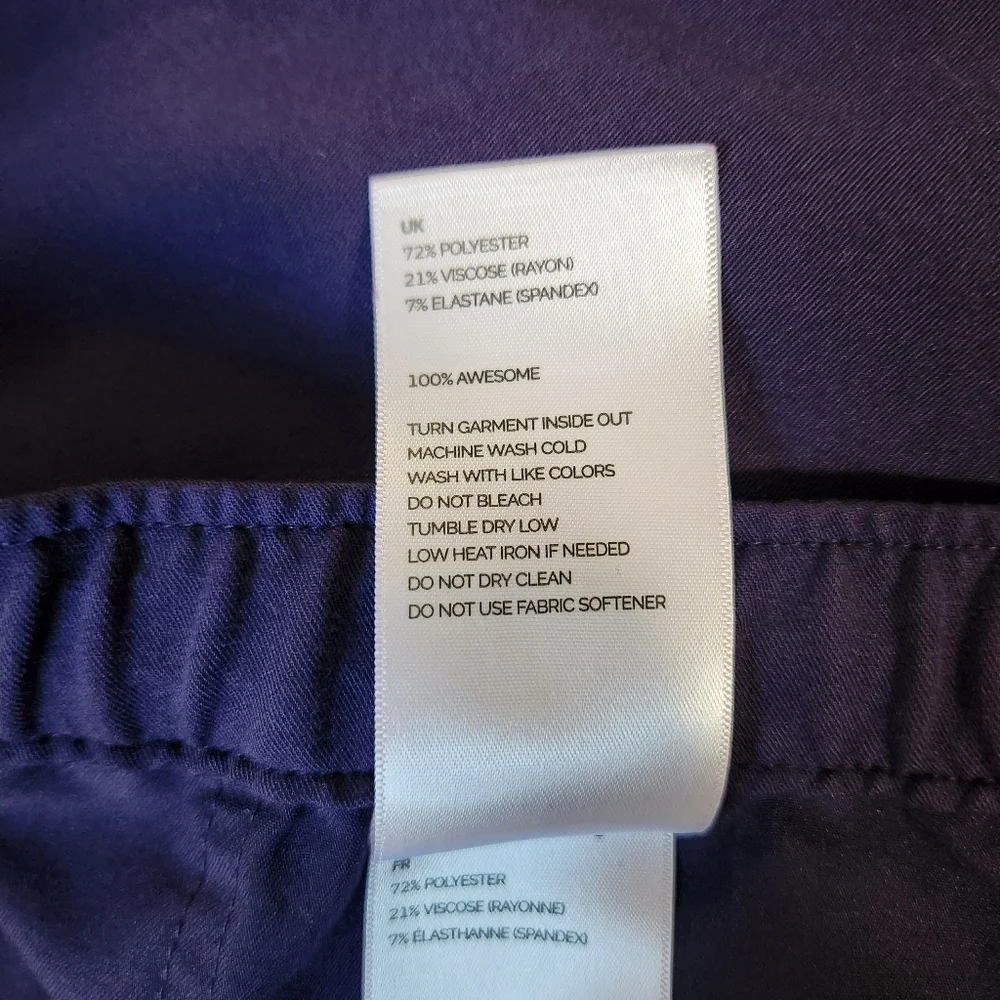 Figs Plus Size Purple Scrub Pant 5XL